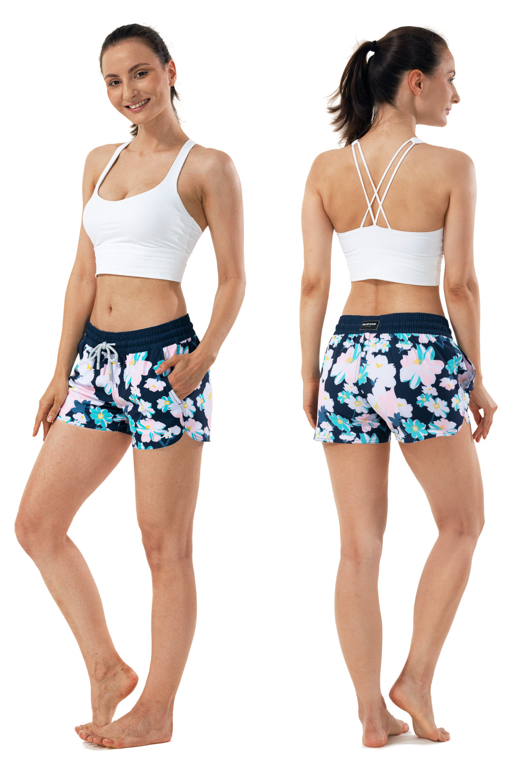 white women's swim shorts