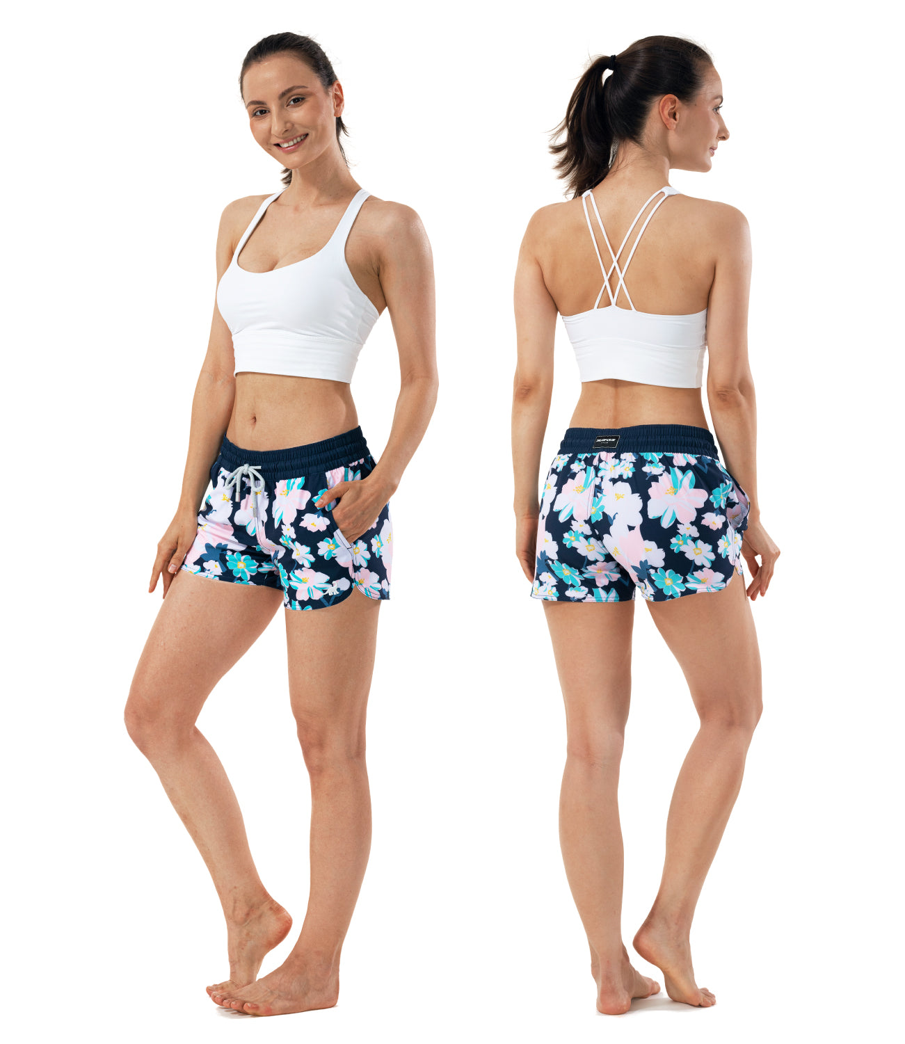 white women's swim shorts