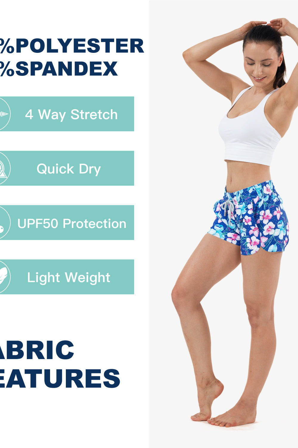 Slim fit 3.5 inch inseam women’s running shorts