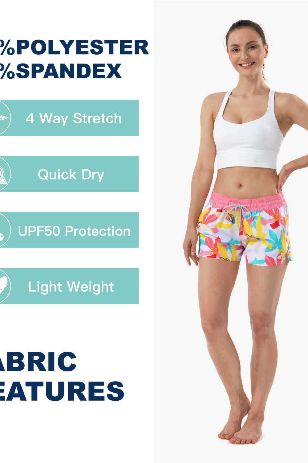 Surfcuz women’s quick dry elastic shorts