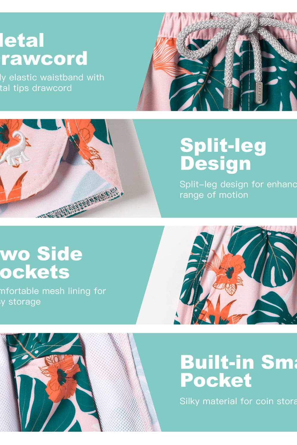 Sporty beach shorts women’s 3.5 inch inseam