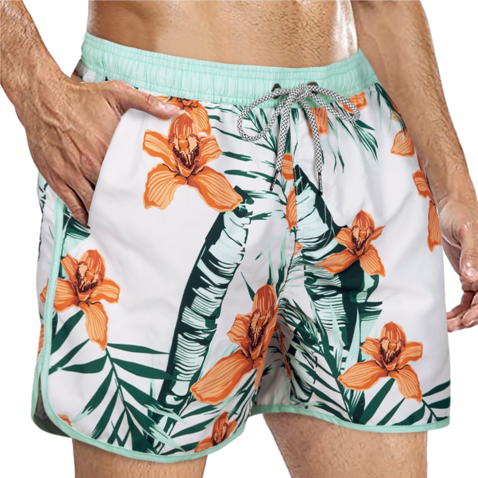 Men's Quick-Dry Vintage Swim Trunks