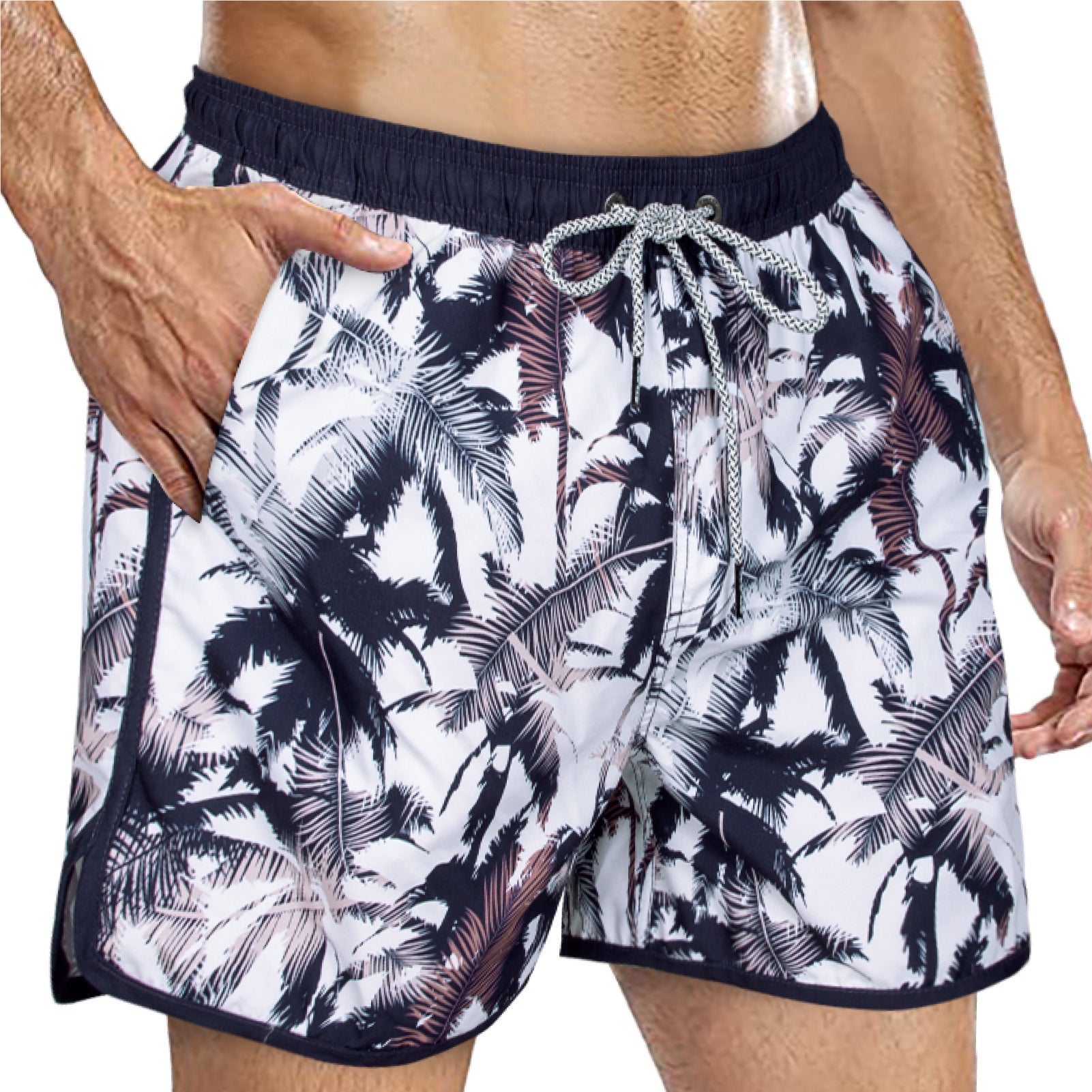 Men's Mesh Lining Vintage Swim Trunks