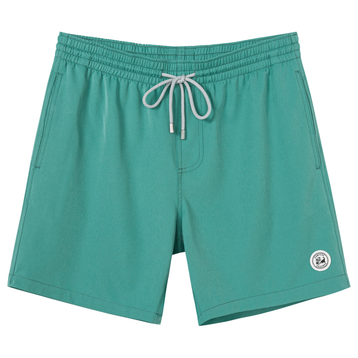 Men's Solid Color Stretch Swim Trunk With Mesh Liner