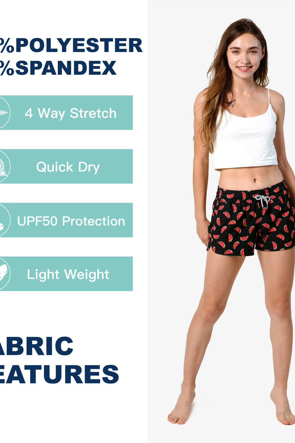 Women’s 3.5 inch inseam breathable workout shorts for holiday