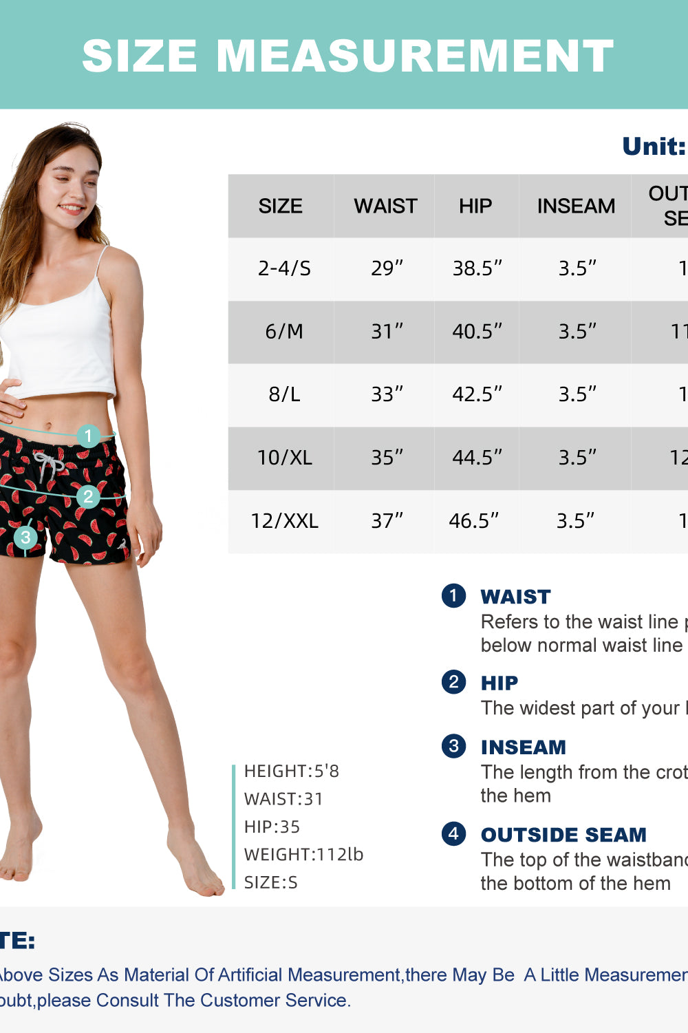 Women’s summer elastic board shorts quick drying