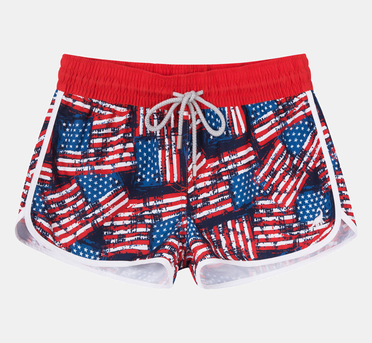 Women's 2.5" Flag Print Quick Dry Boardshorts surfcuz