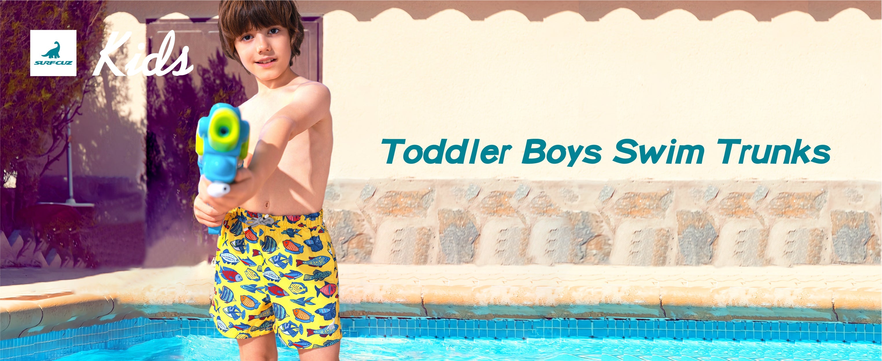 Boys Quick Dry Mesh Swim Trunks