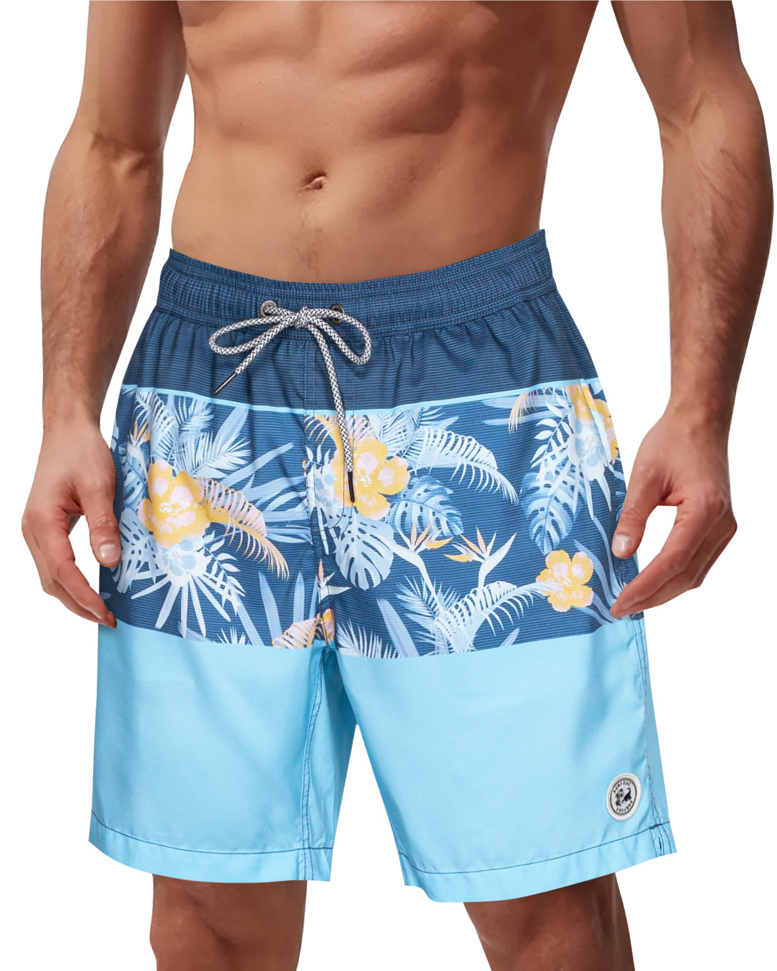 Men's 7 Inch Quick-Dry Casual Swim Shorts With Pockets