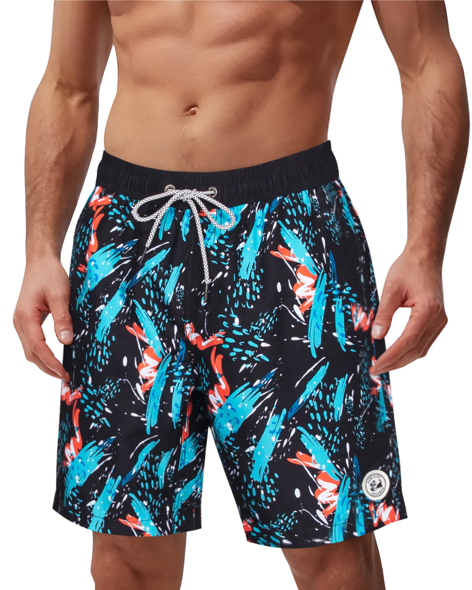 Surfcuz Men's 7" Quick-Dry Swim Trunks with Pockets and Mesh Lining