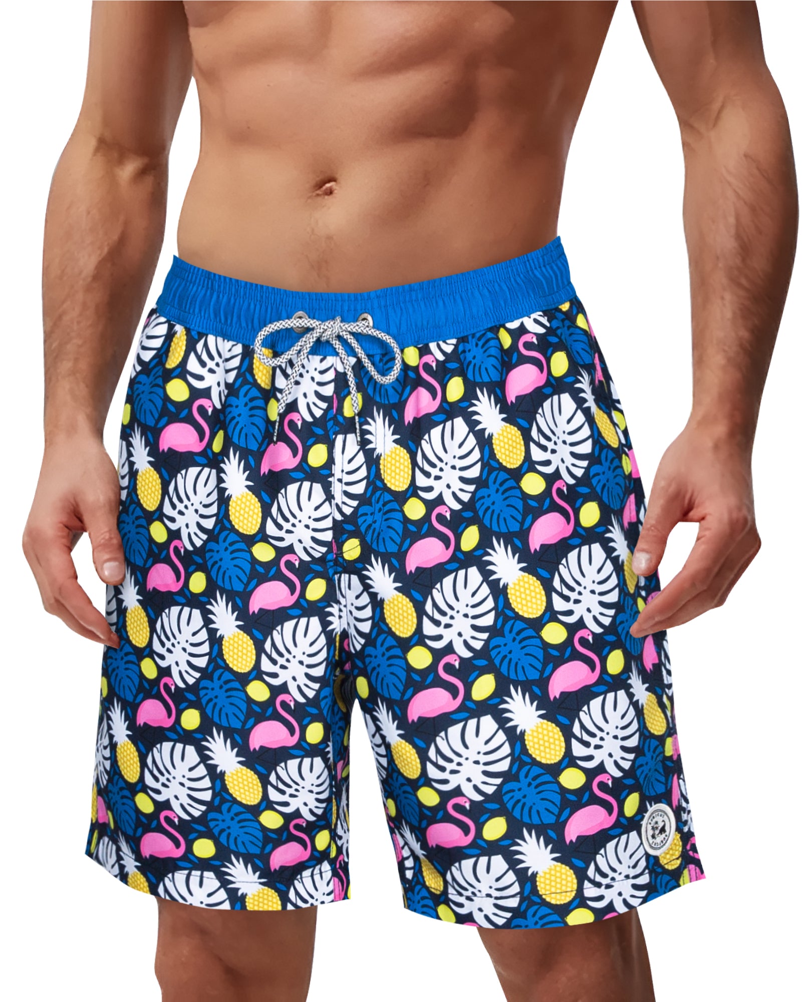 Surfcuz Men's 7" Quick-Dry Swim Trunks with Pockets and Mesh Lining