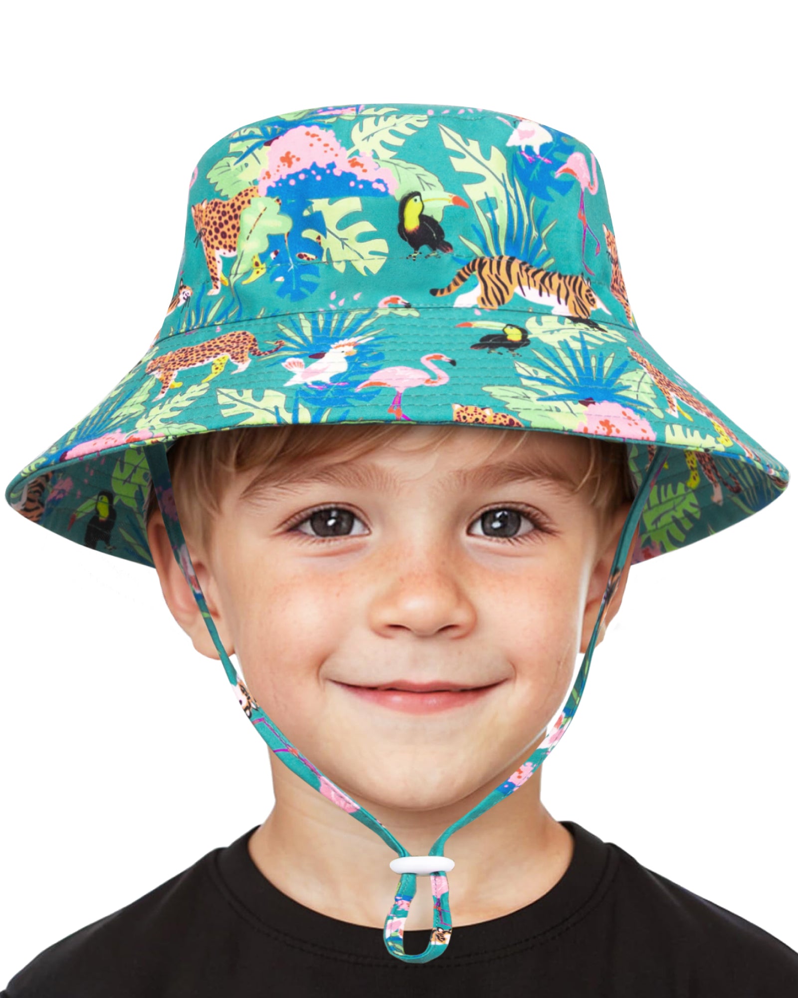 Kid's Beach Sun Hat With Windproof Rope