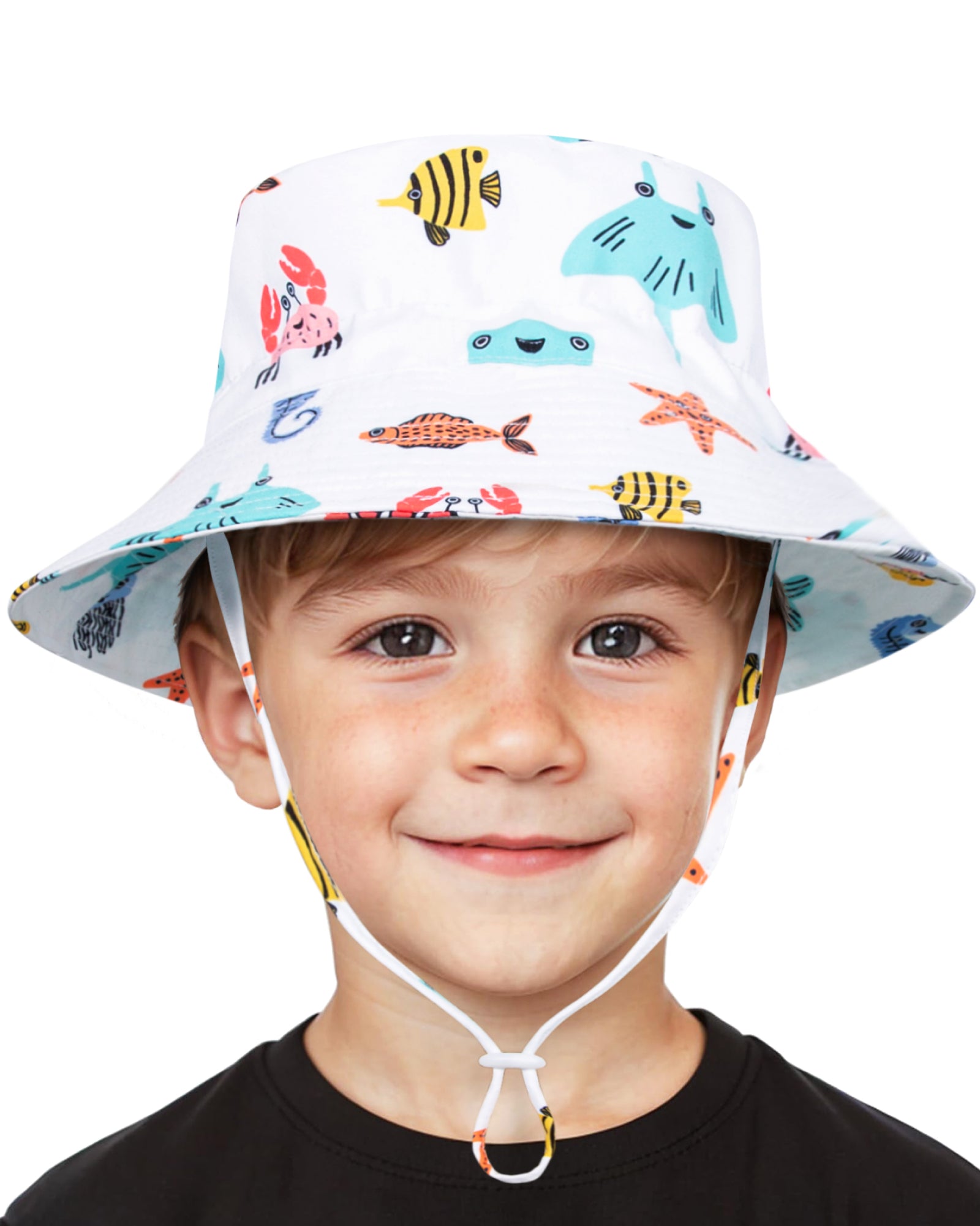 Kid's Beach Sun Hat With Windproof Rope