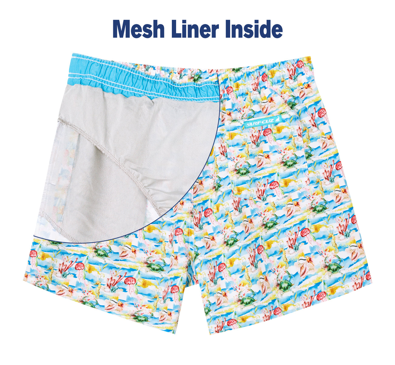 Surfcuz 5 inch inseam men’s fast drying active shorts