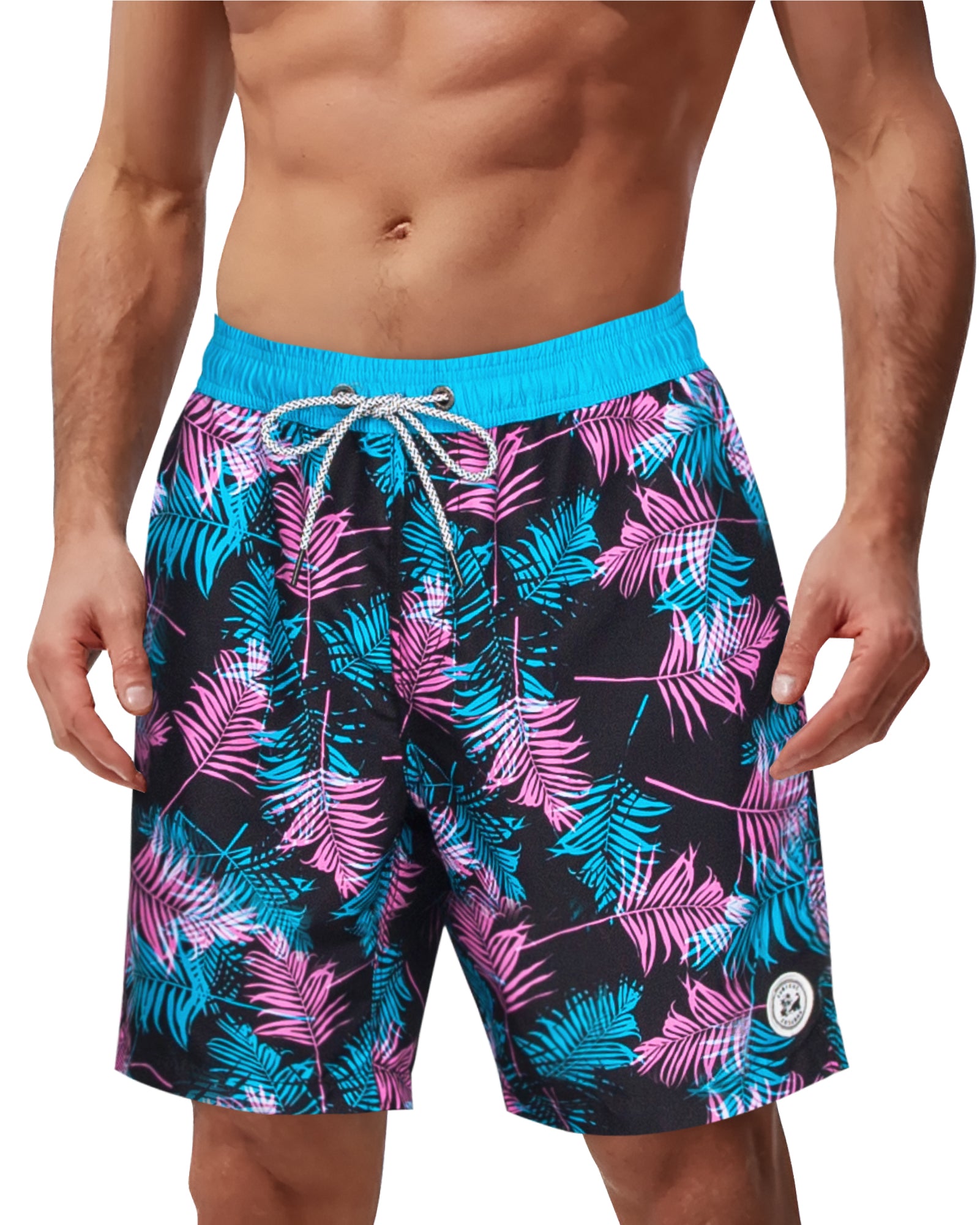 Surfcuz Men's 7" Quick-Dry Swim Trunks with Pockets and Mesh Lining