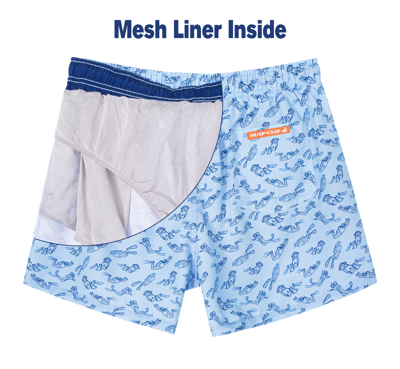 Surfcuz men’s 5 inch water resistant quick dry shorts