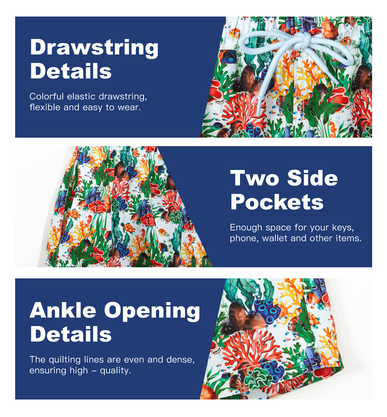 Surfcuz quick dry men’s 5 inch workout swim trunks