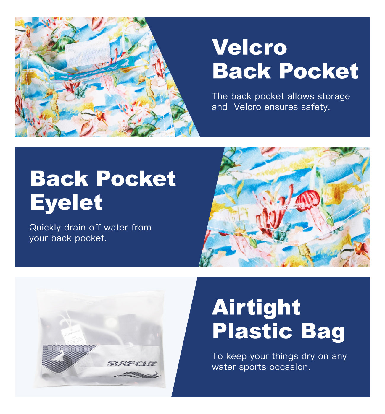 Surfcuz quick dry men’s 5 inch lounge swim shorts