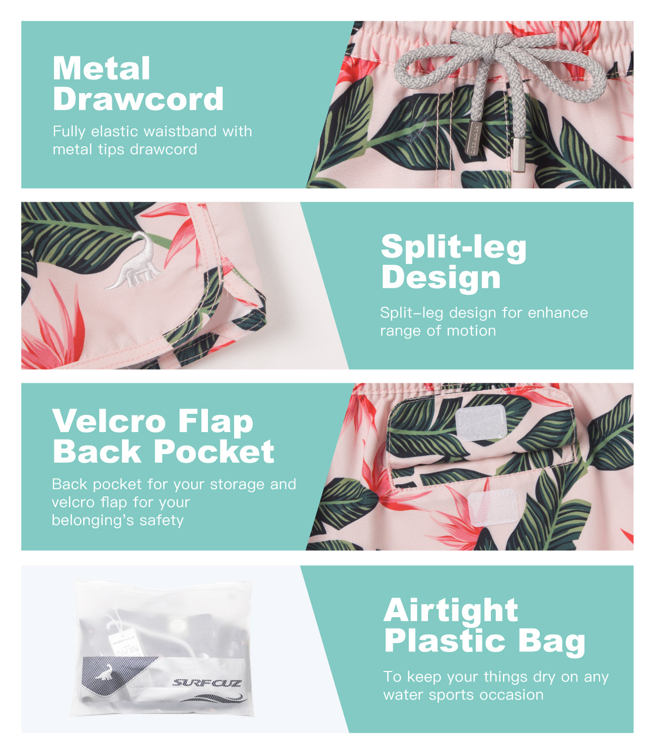 Lightweight fast-dry 2.5 inch inseam women's aqua board shorts, comfortable for seaside sports and surfing