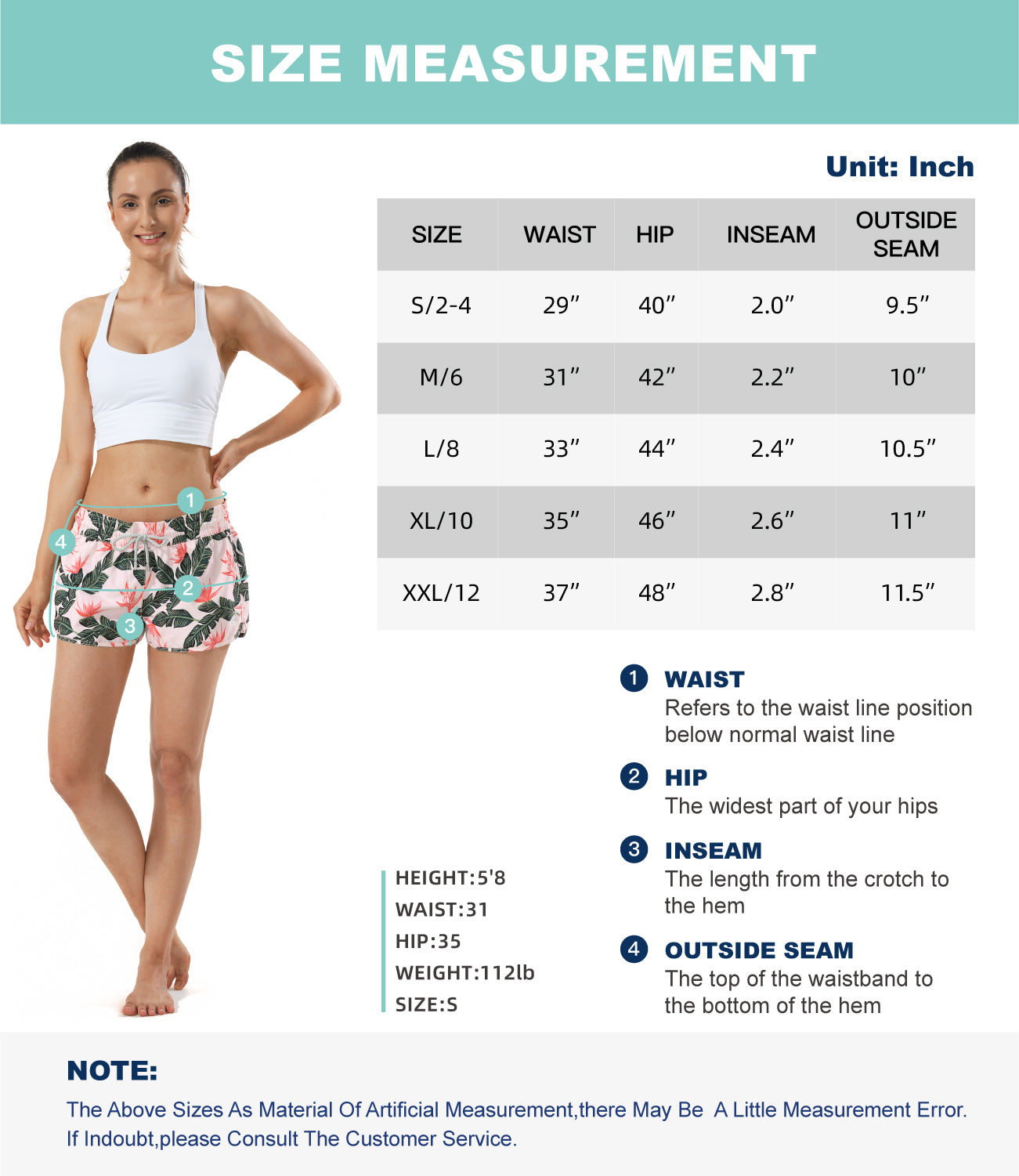 Quick-dry breathable 2.5 inch inseam women's beach shorts, great for summer vacations and beach outings