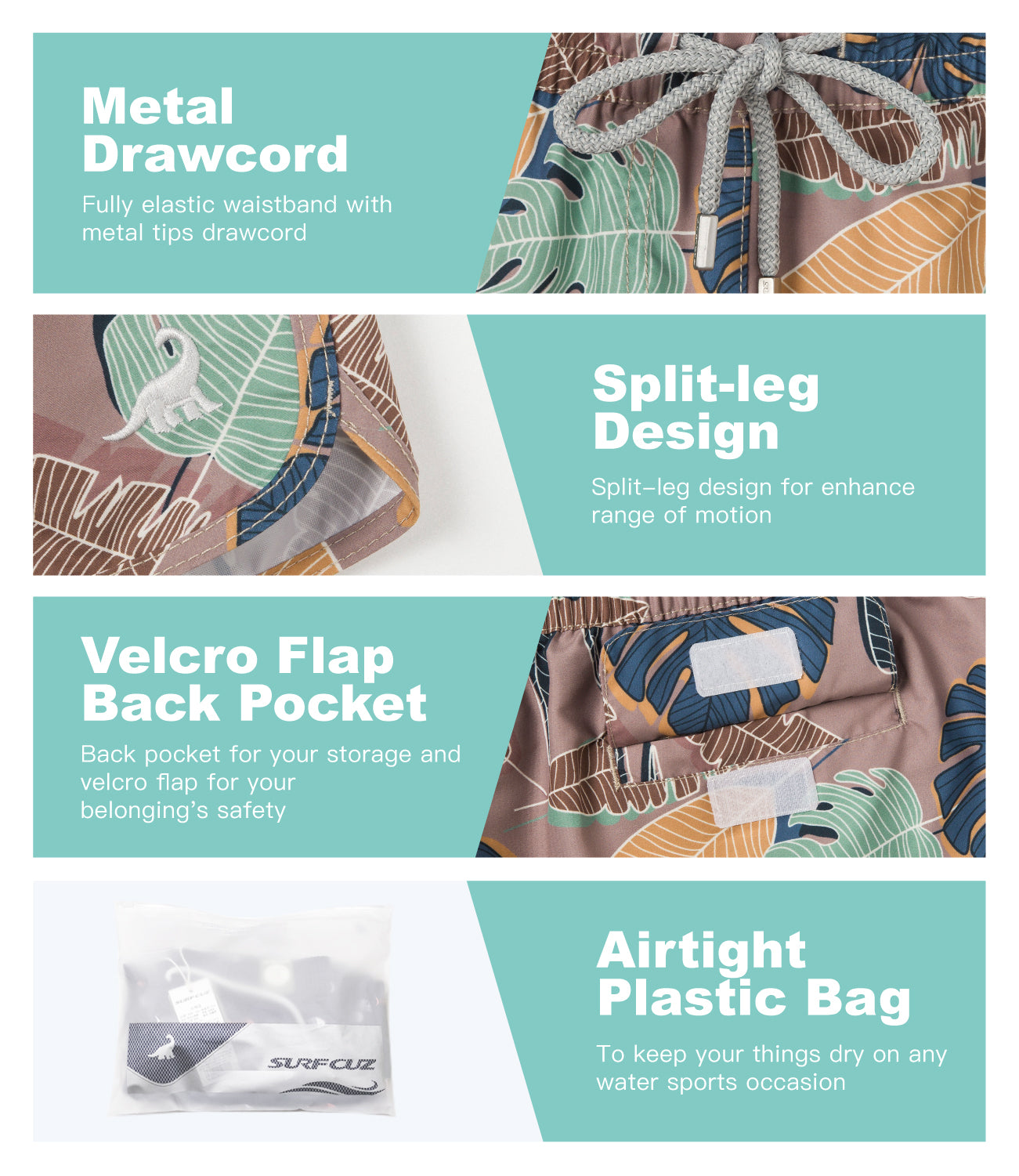 2.5 inch inseam women's swim shorts with elastic waist, quick-dry and breathable for beach fun