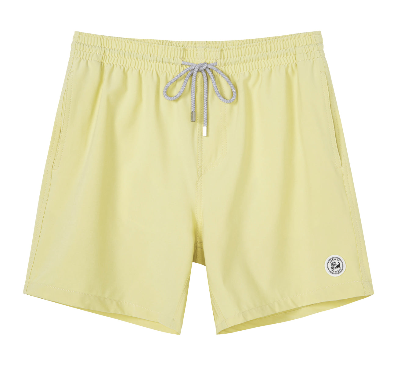 Men's Solid Color Stretch Swim Trunk With Mesh Liner