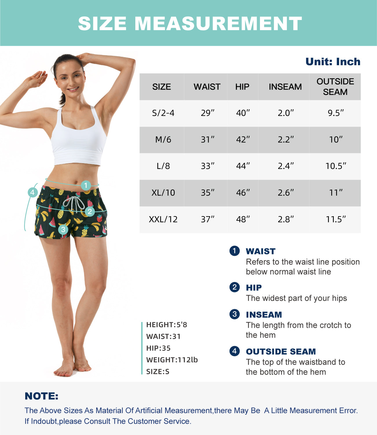 Lightweight active shorts for women summer beach