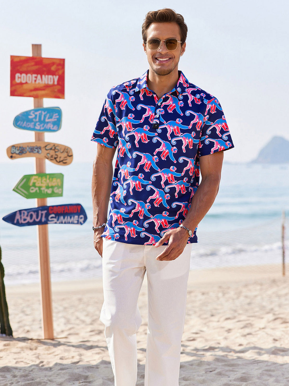 Men's Quick-Dry Stretch Golf Polo Shirts