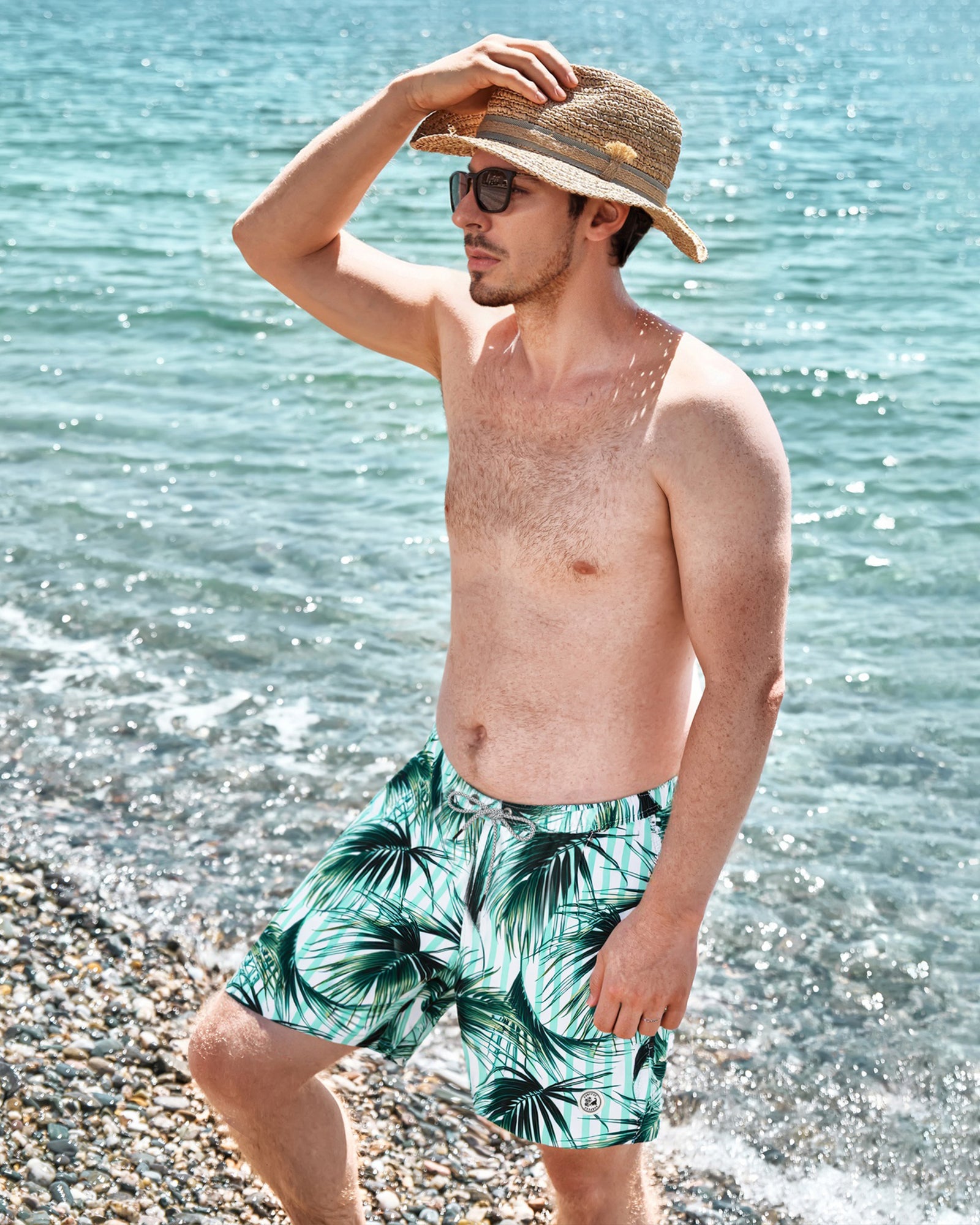 Men's Quick-Dry7 Inch Casual Swim Shorts With Soft Mesh Liner