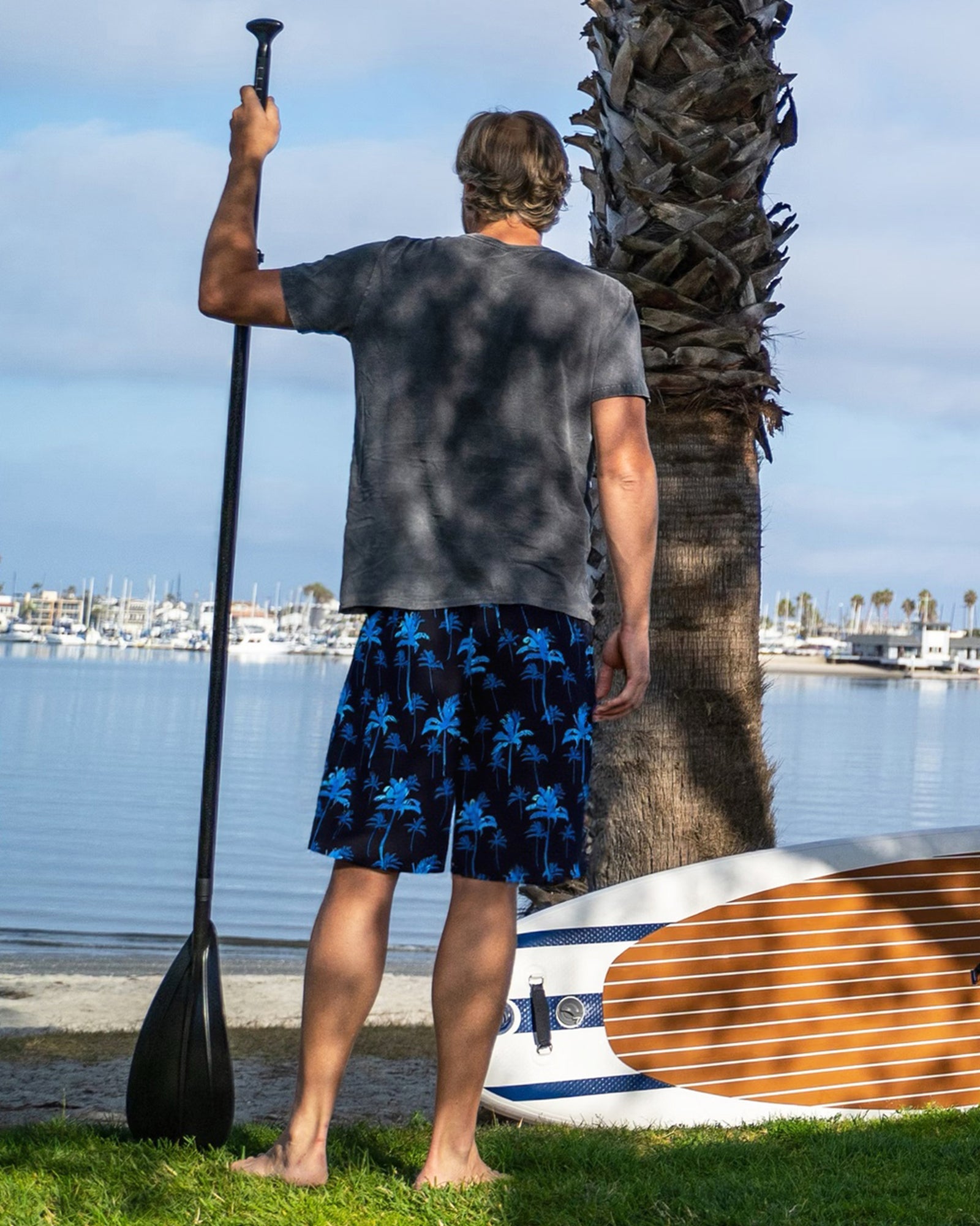 Surfcuz Men's 9" 2-in-1 Swim Trunks – Stretch Lining, Quick Dry