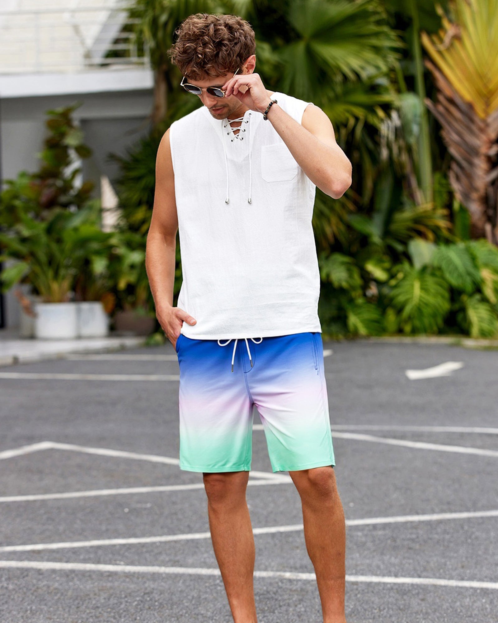 Surfcuz 9-Inch 2-in-1 Swim Shorts for Men