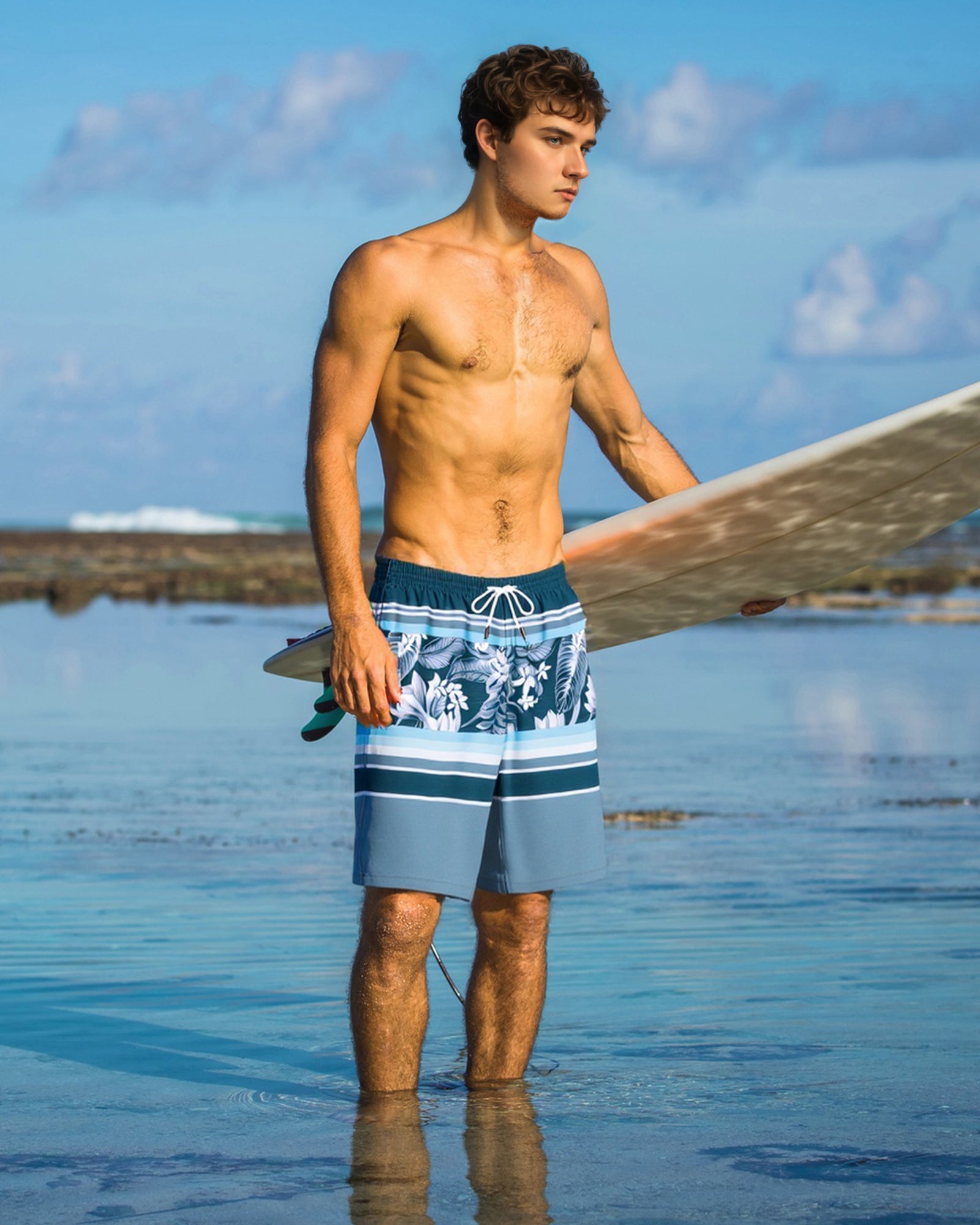 Surfcuz Men’s 9-Inch 2-in-1 Swim Trunks – For Performance in and Out of Water
