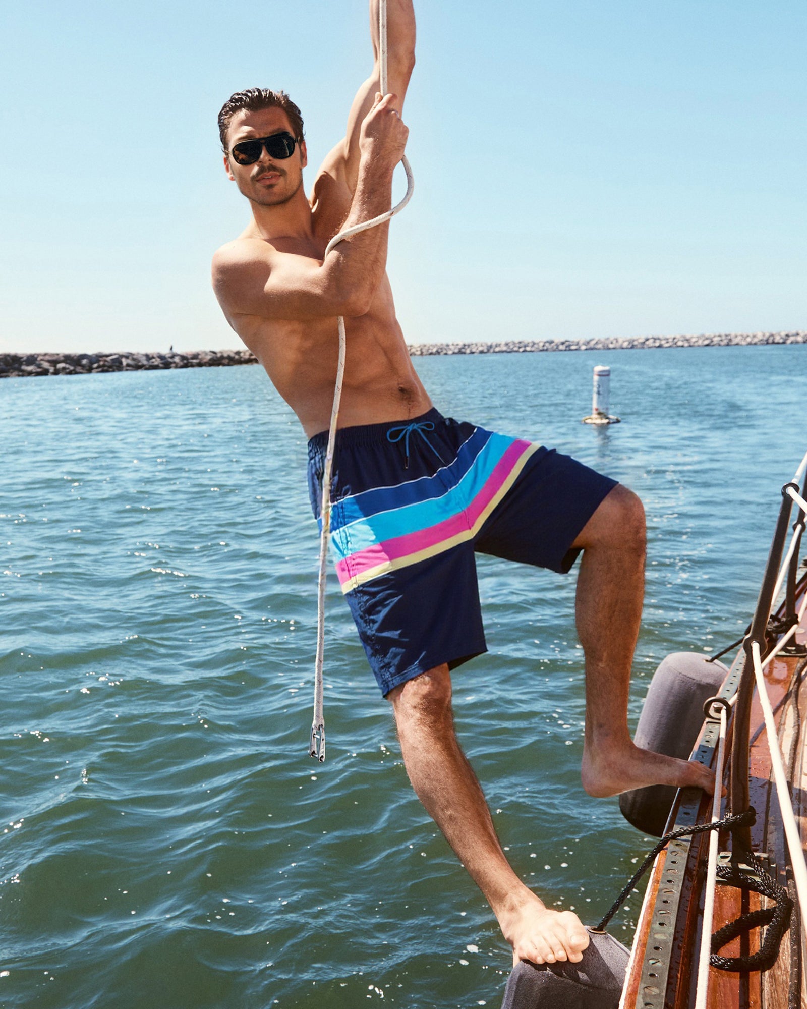 Men's 9-Inch 2-in-1 Quick-Dry Swim Trunks with Stretch Liner