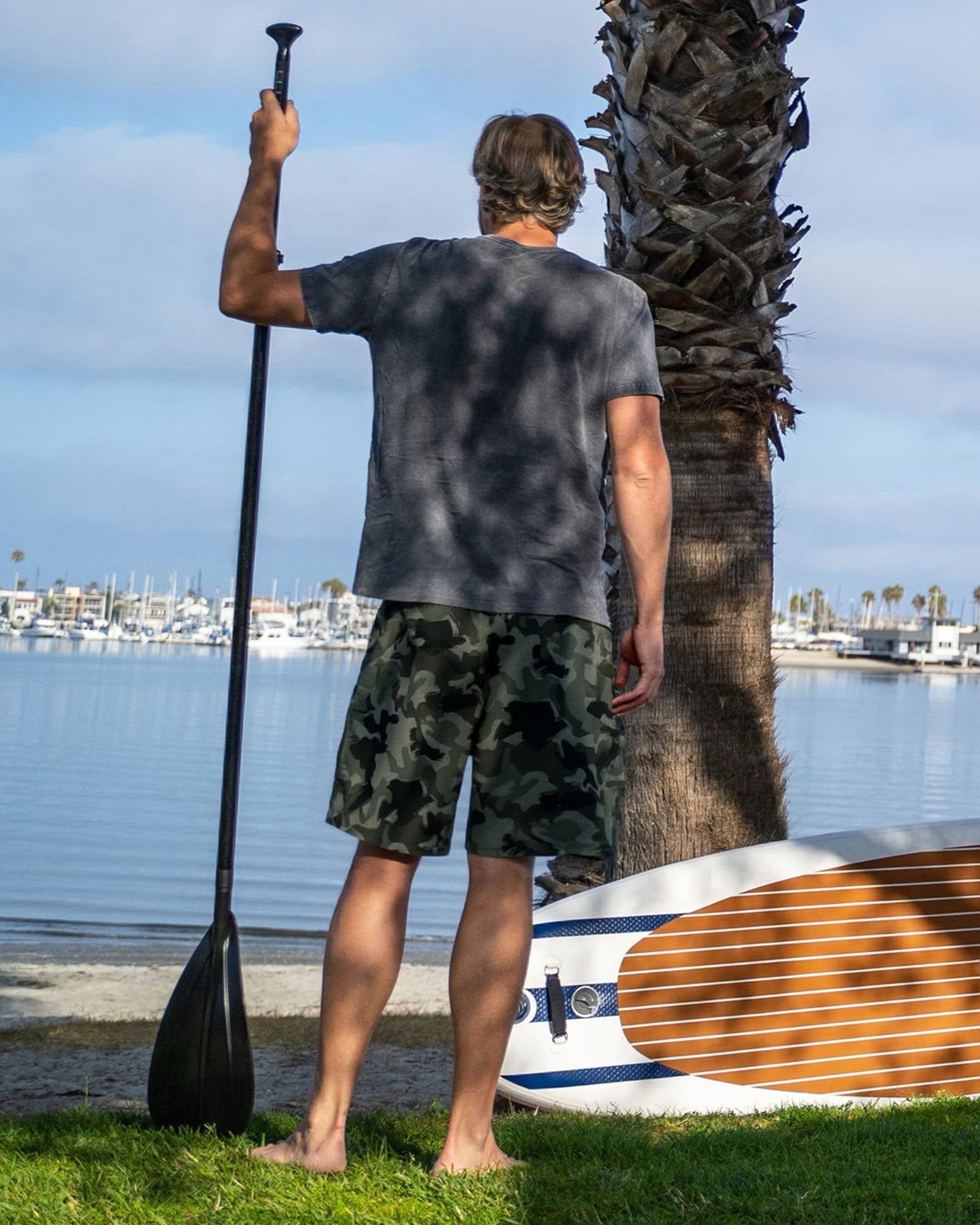 Men's 9-Inch 2-in-1 Quick-Dry Swim Trunks with Stretch Liner