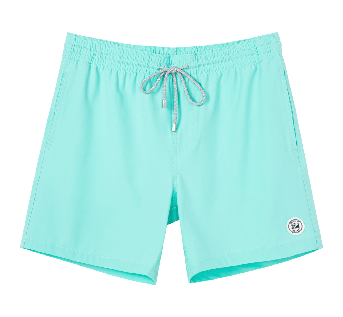 Men's Solid Color Stretch Swim Trunk With Mesh Liner