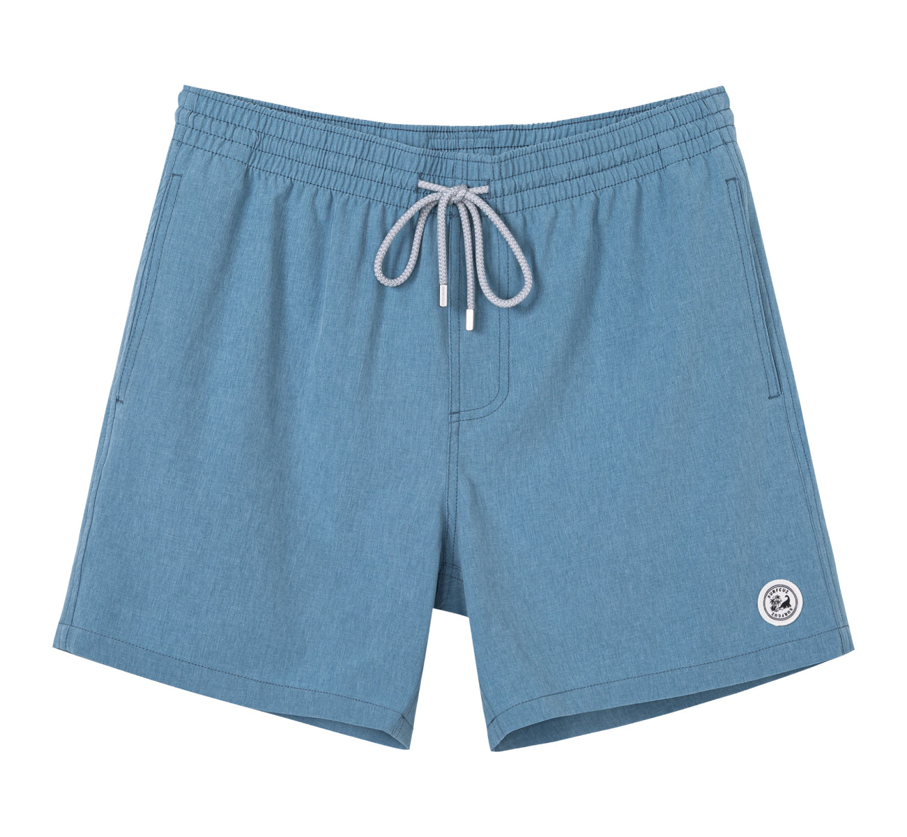 Men's Solid Color Stretch Swim Trunk With Mesh Liner