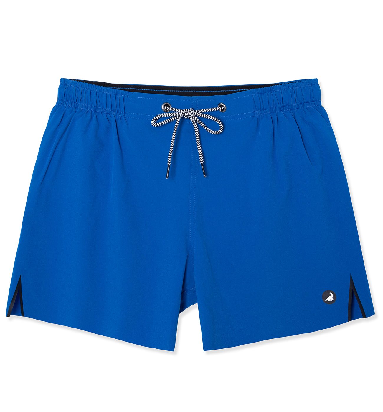 Men's Solid Color Swim Trunk With Mesh Liner & Pockets