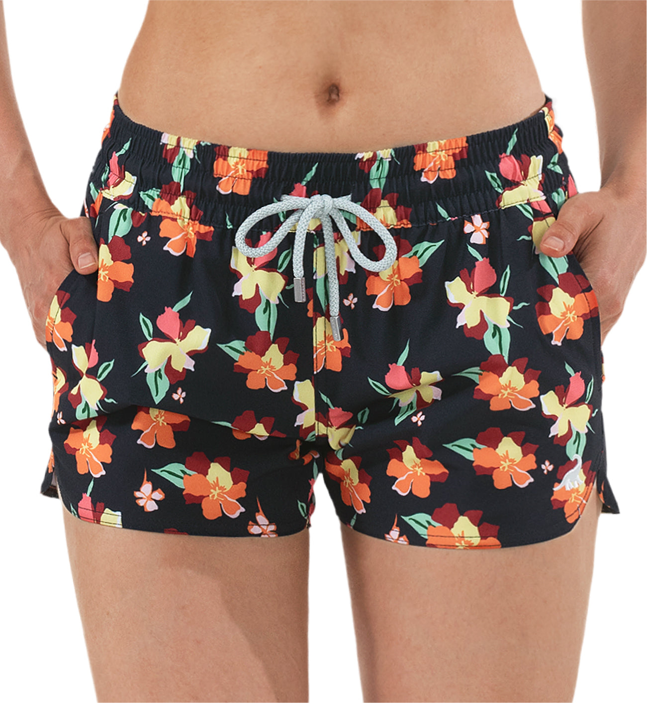 Stretch women surf shorts with 3.5 inch inseam