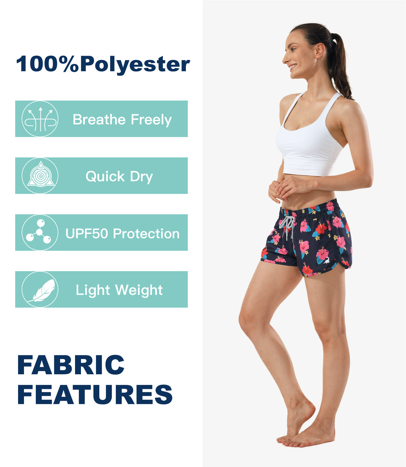 Casual summer quick dry shorts for women