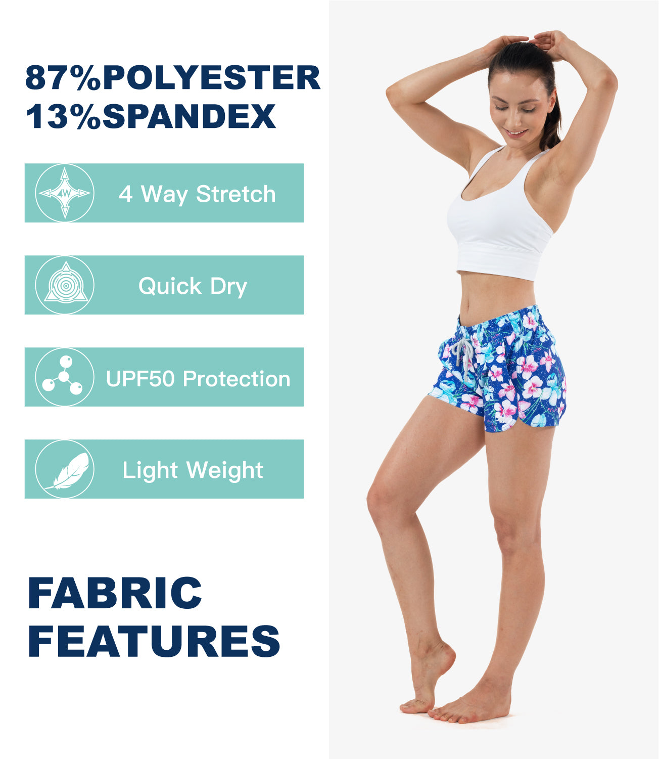 Slim fit 3.5 inch inseam women’s running shorts