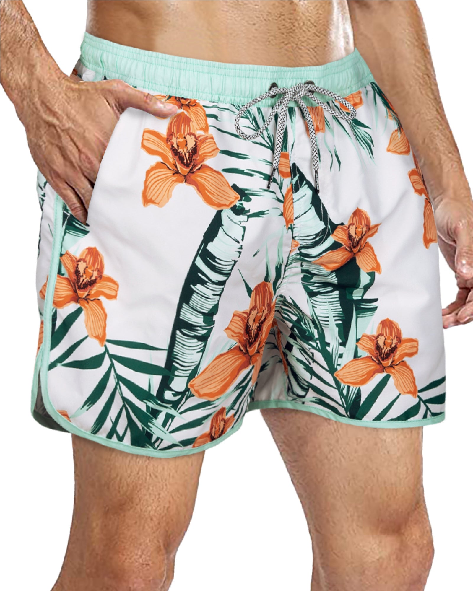 Men's Quick-Dry Vintage Swim Trunks