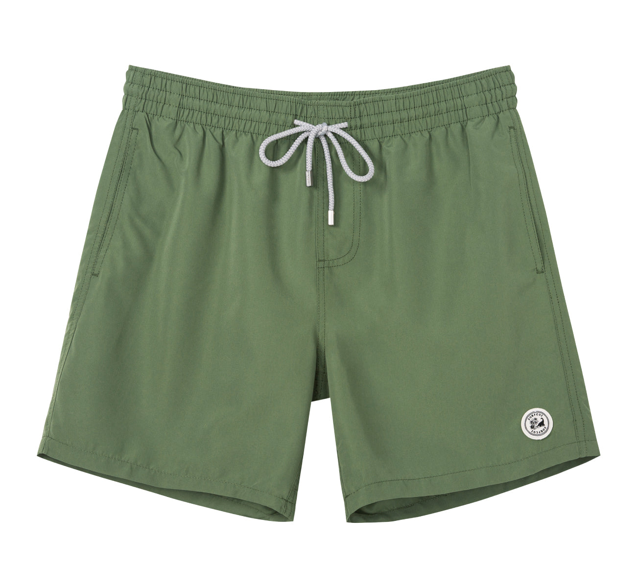 Men's Quick-Dry Solid Color Swim Trunk With Pockets