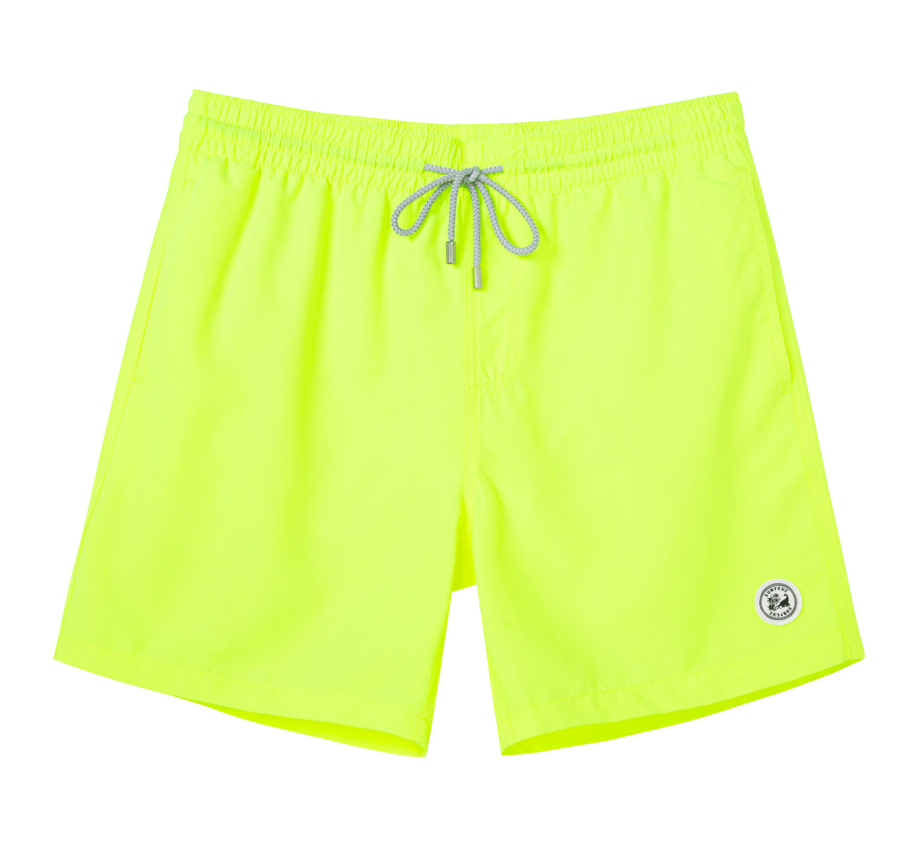 Men's Solid Color Swim Trunk With Mesh Liner & Pockets