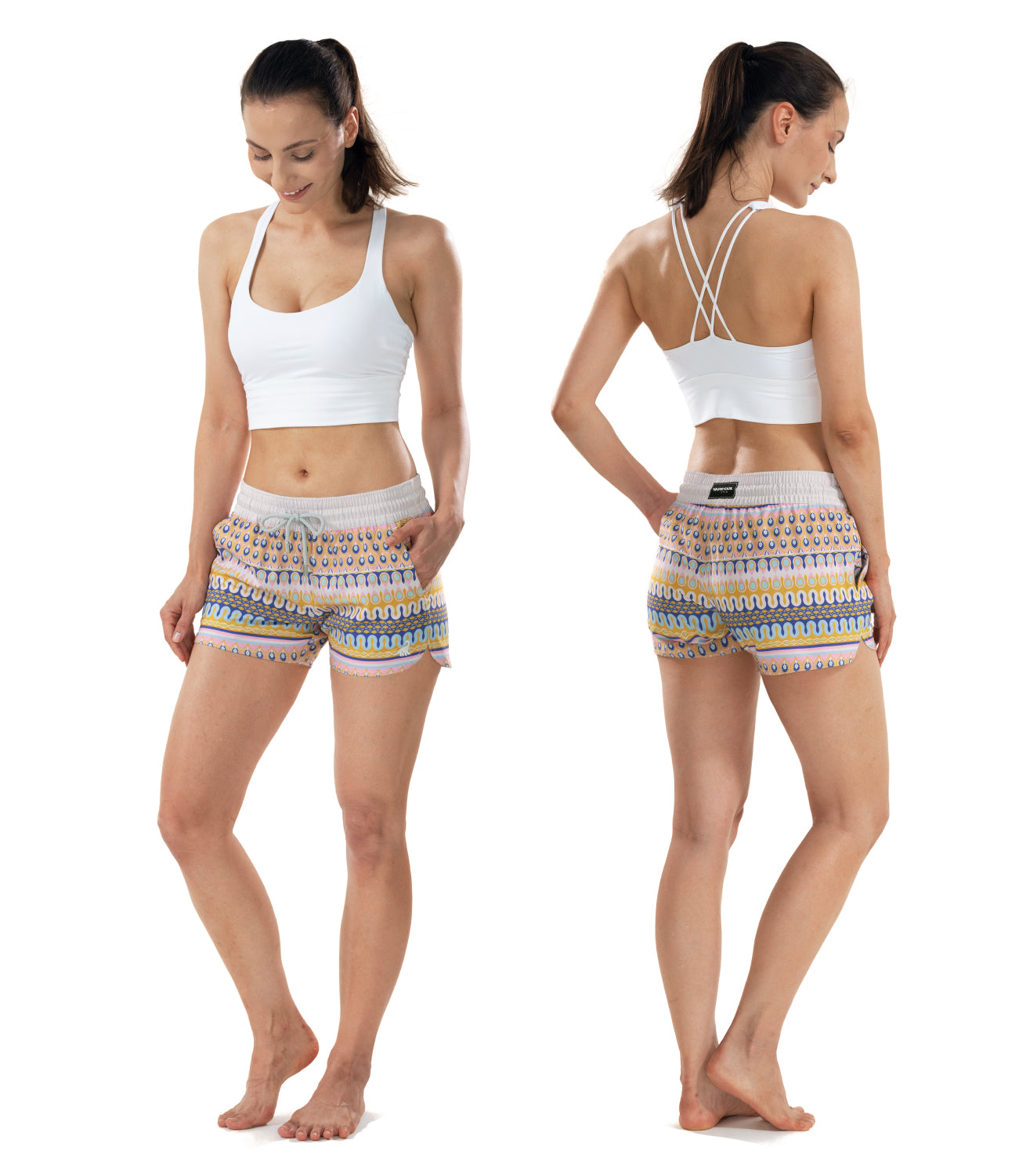 long swim shorts for women
