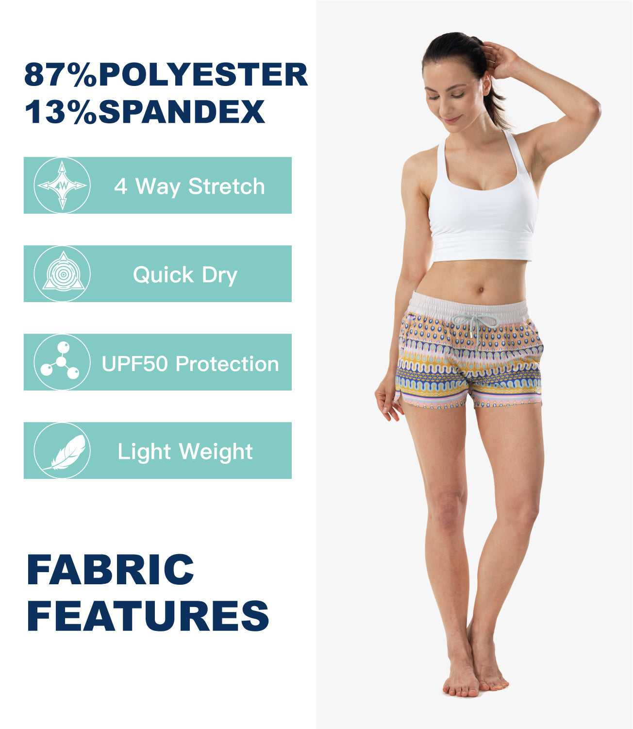 short swim trunks women
