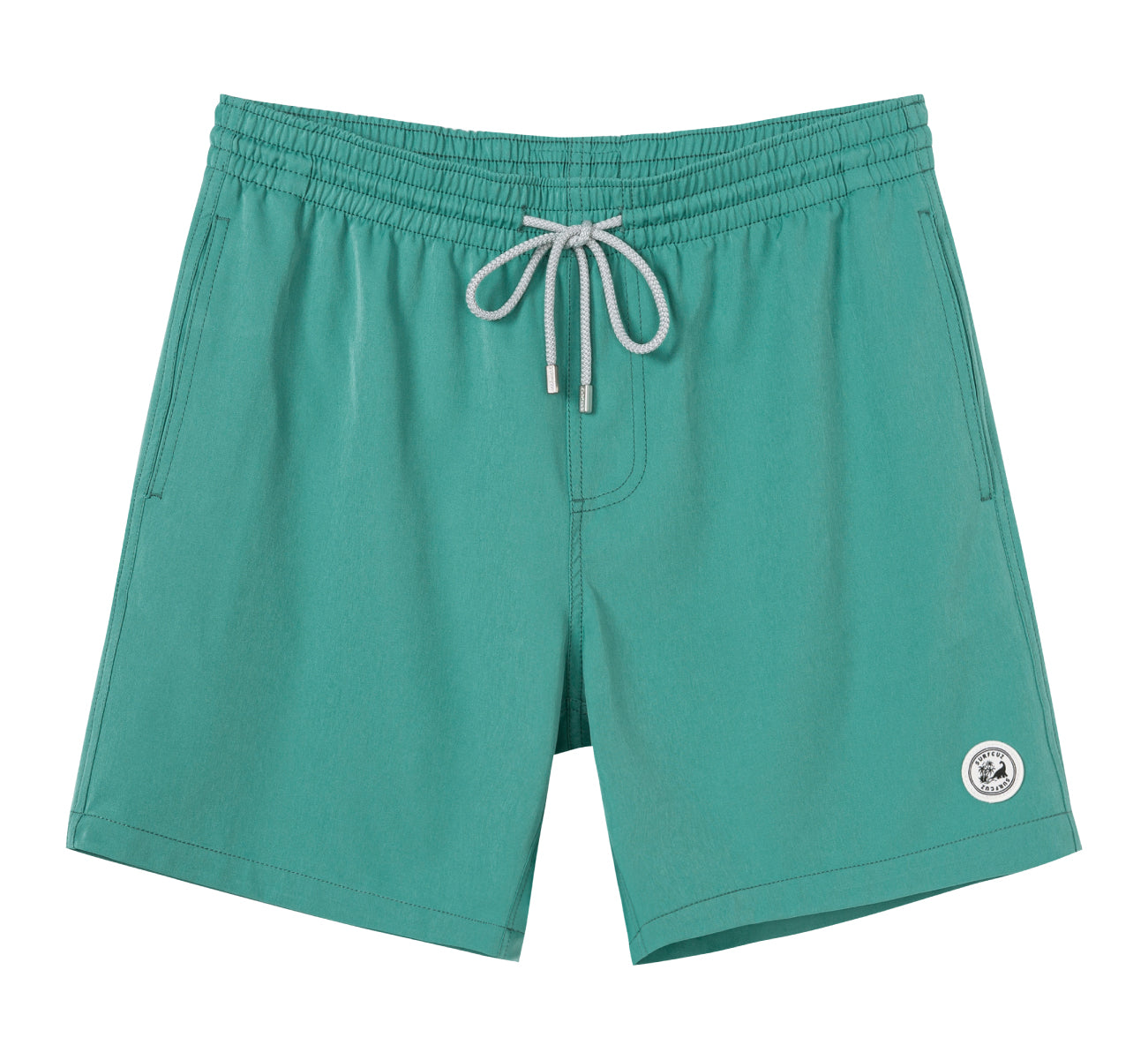 Men's Solid Color Stretch Swim Trunk With Mesh Liner