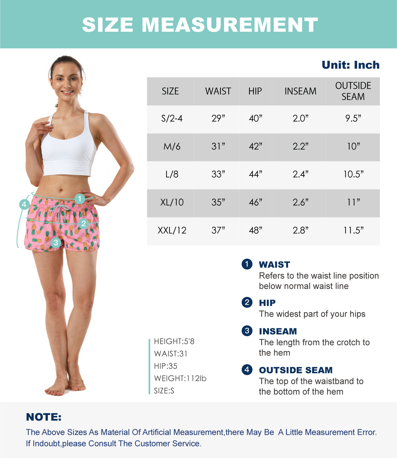 Women’s elastic waist running shorts quick dry