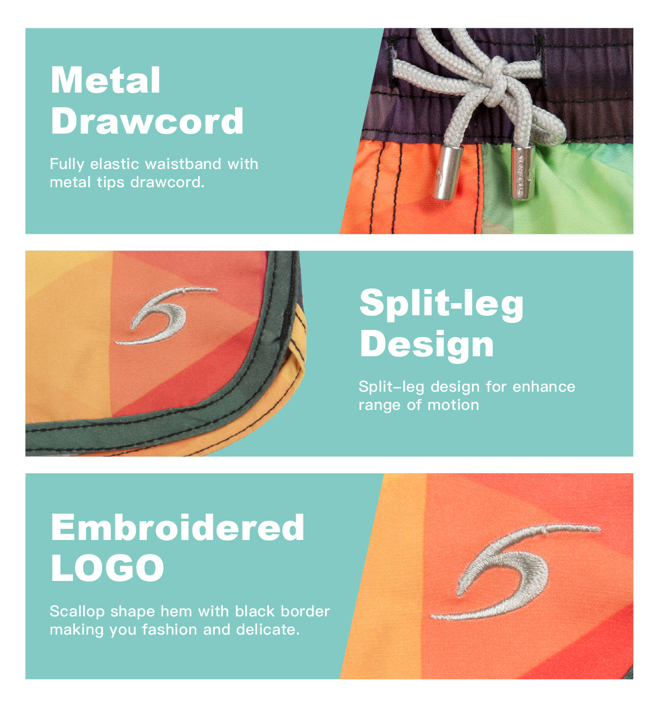 Women’s lightweight swim shorts for summer