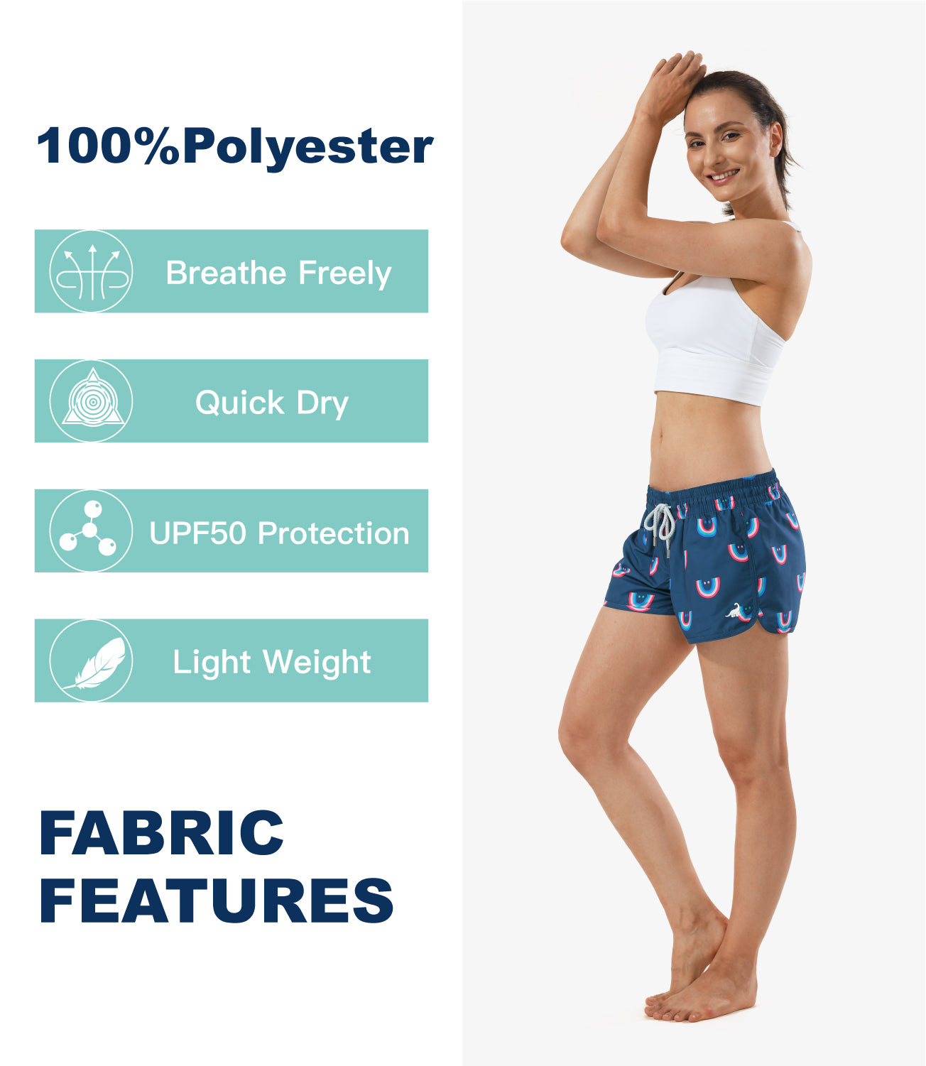 Women’s 2.5 inseam lightweight holiday shorts