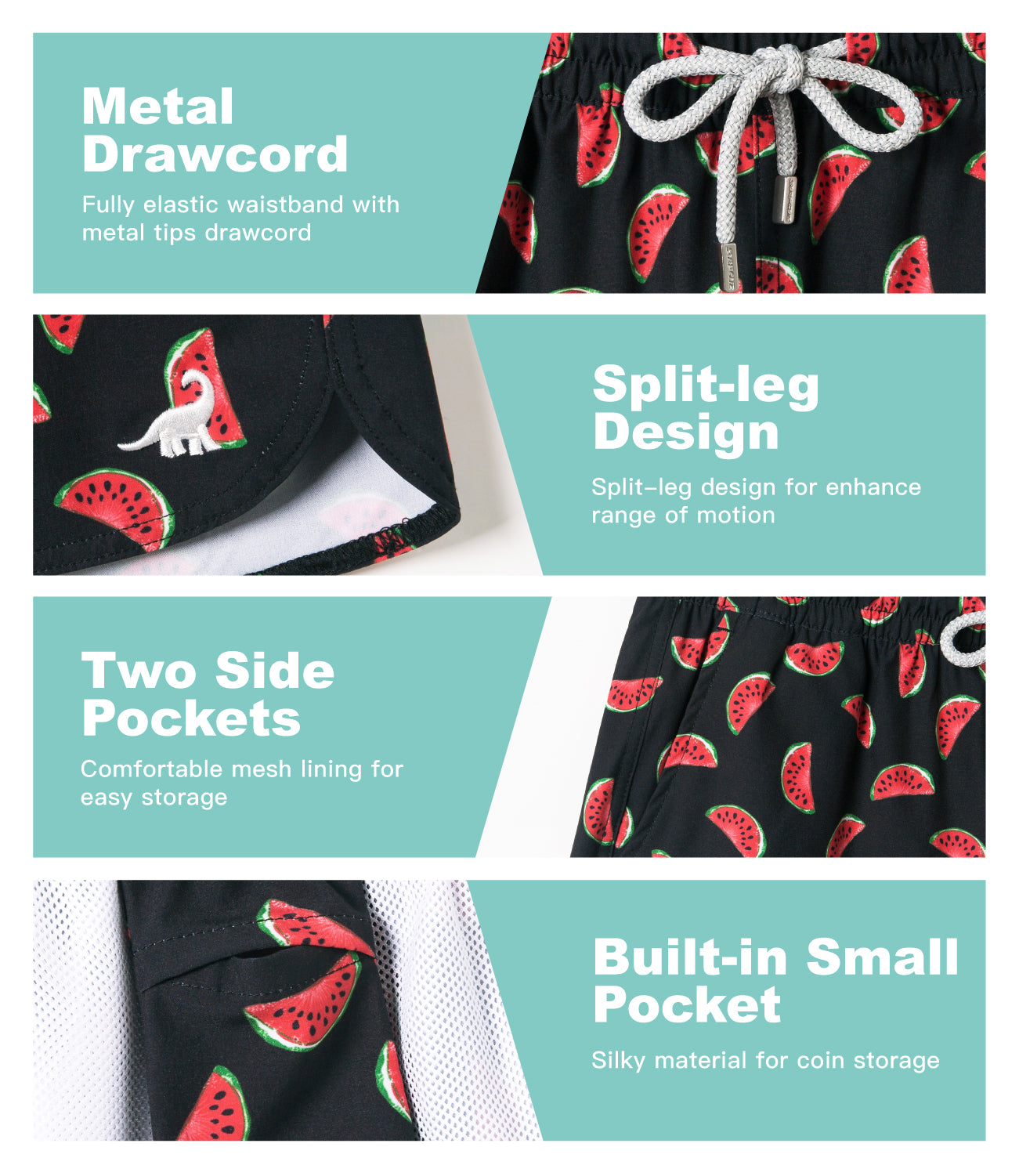 Athletic quick dry stretch shorts for girl